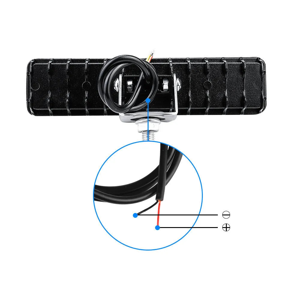 Four compact aluminium LED work lights in work light white colour, suitable for vehicle mounting.