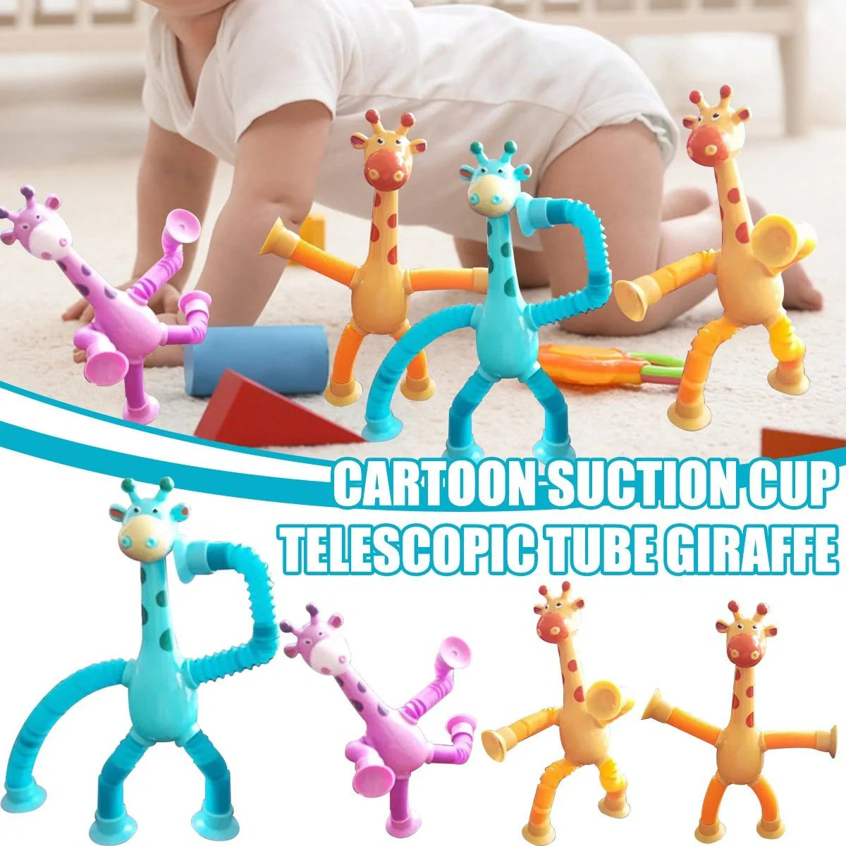 Giraffe Tubes Sensory Toys stretchable fidget toy in various colours