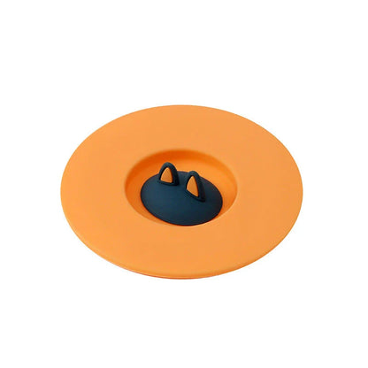 Charming cat ear silicone sealing lid in vibrant colours, designed to keep drinks fresh and prevent spills