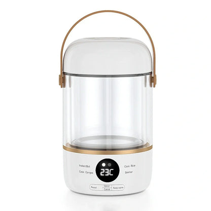 Smart electric stew cooker with transparent visual version showing Gao Peng glass inner liner