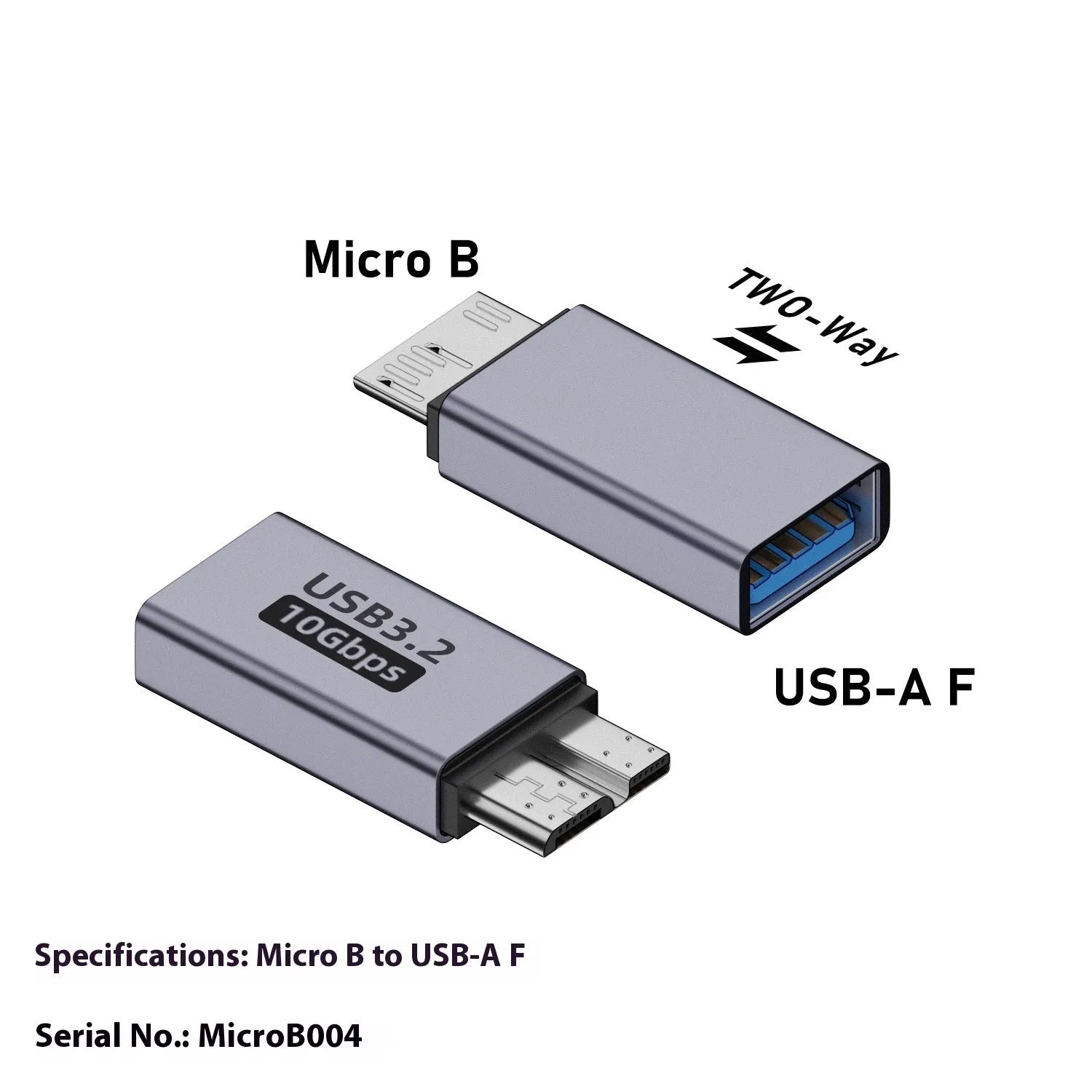 Micro-B USB adapter converter showing Type-C and USB to Micro-B connections for charging and data transfer