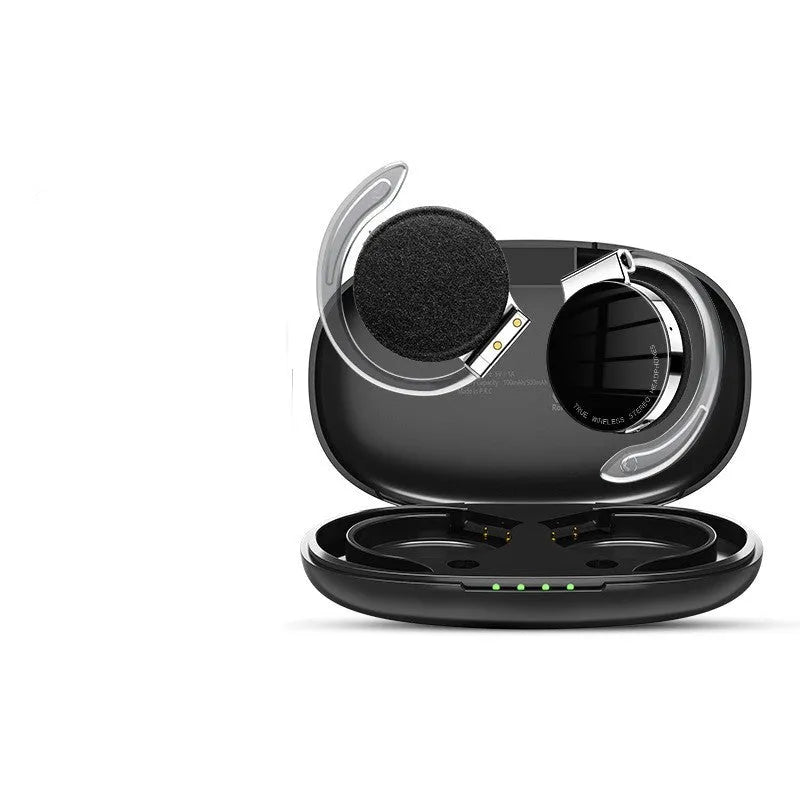 Black and white wireless Bluetooth sports earphones with in-ear ear plug design.