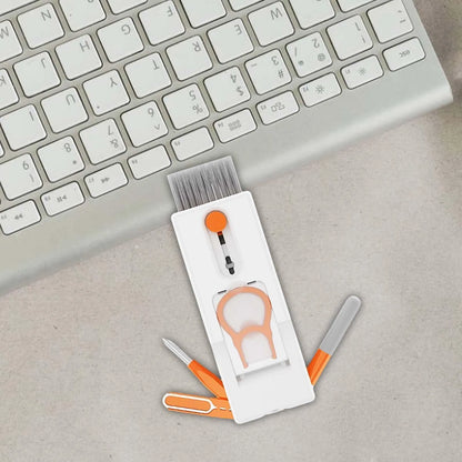 11-in-1 electronic cleaning kit with ABS plastic tools for keyboards, headsets and phones