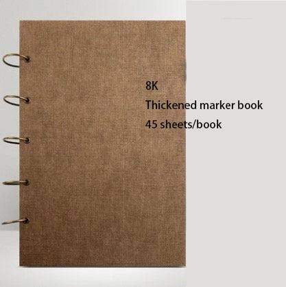 Premium sketchbook with high-quality marker paper in various colours and sizes