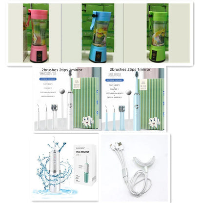 Portable USB rechargeable mini blender with 6 stainless steel blades, perfect for making smoothies on the go
