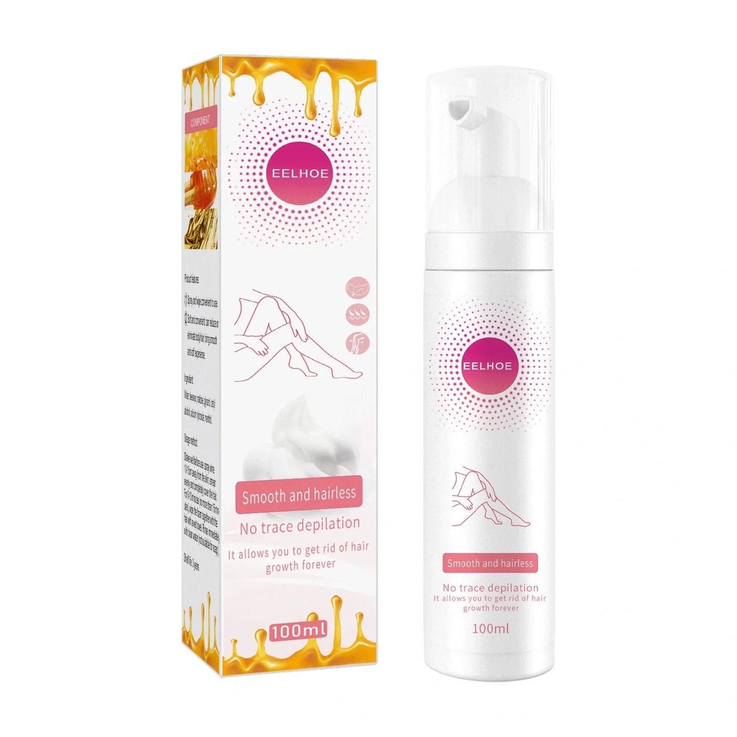 Mu Si Honey Hair Removal Spray for smooth, hair-free skin without irritation