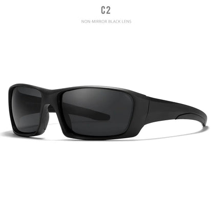 Ultralight polarised sports sunglasses with TR90 frame and silicone nose pad in one of eight available colours.