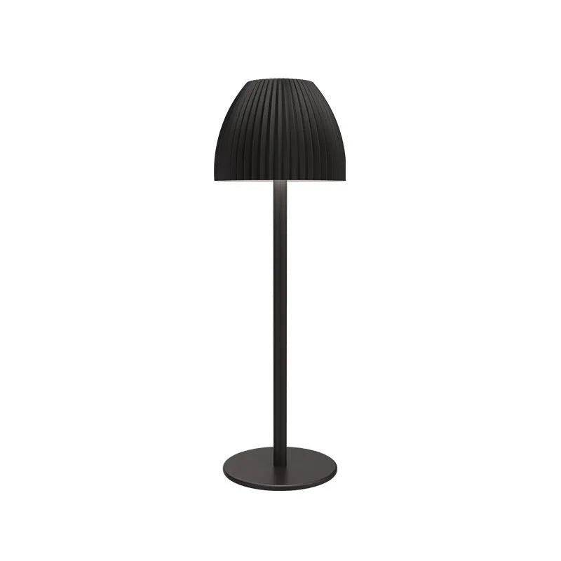 Modern simple night lamp with thin round base and ins pattern dimming control