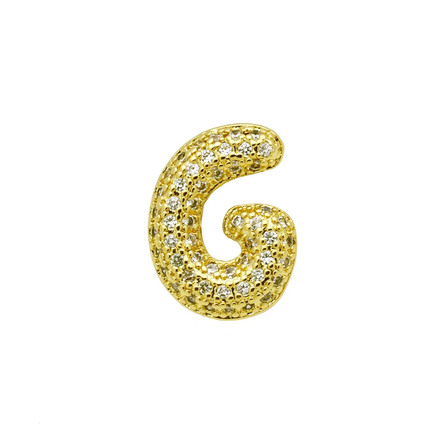 Retro copper bracelet with a letter 'A' charm featuring micro inlaid zircon, shown in a gold finish.