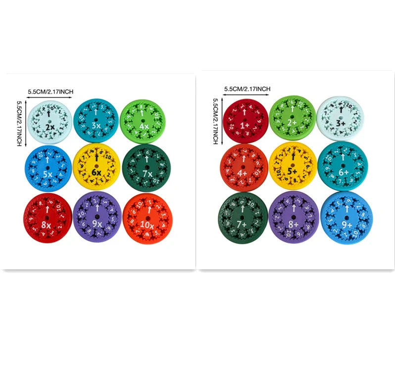 Vibrant Math Fidget Spinners for educational fun and stress relief