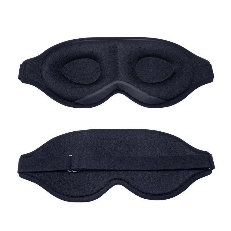 3D No Nose Wing Eye Mask in black with memory foam for fatigue relief