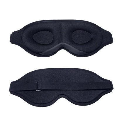 3D No Nose Wing Eye Mask in black with memory foam for fatigue relief