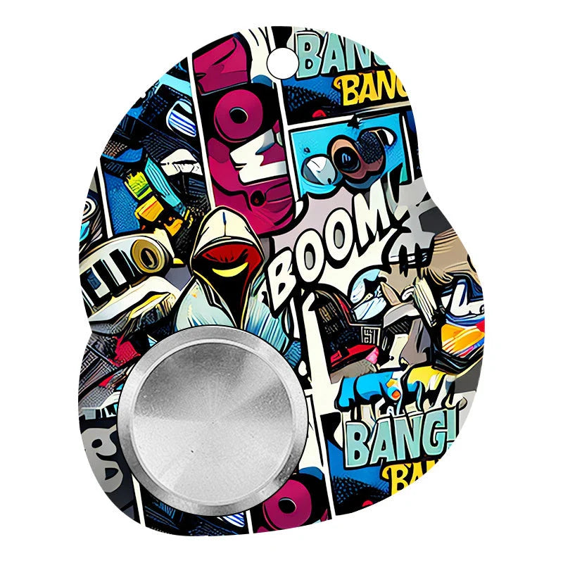 Stylish Fidget Spinner Keychain with Vibrant Designs for Stress and Anxiety Relief