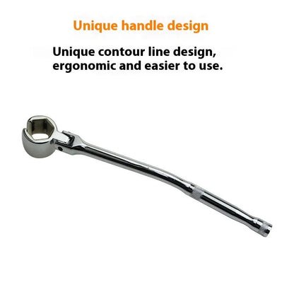 22mm hexagonal socket wrench for oxygen sensor removal with chrome finish