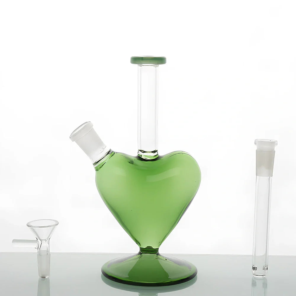 Geometric high borosilicate glass atomizer pendant with polished surface in green colour option