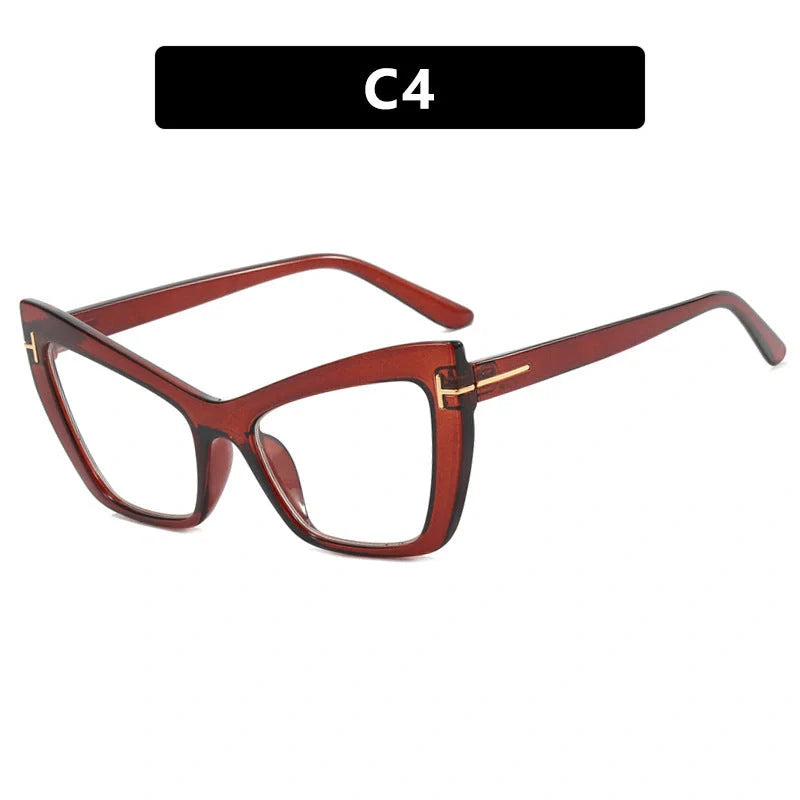 Stylish anti-blue light butterfly frame glasses in various colours for eye protection and fashion.