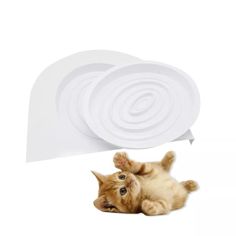 White ABS Cat Toilet Trainer with colour box packaging
