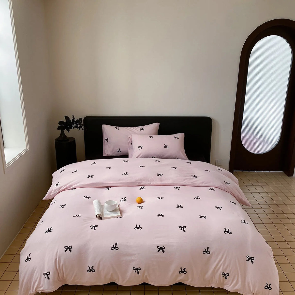 Pure cotton printed bedding set with quilt cover, sheet, and pillowcases in 1.2m to 2.0m sizes