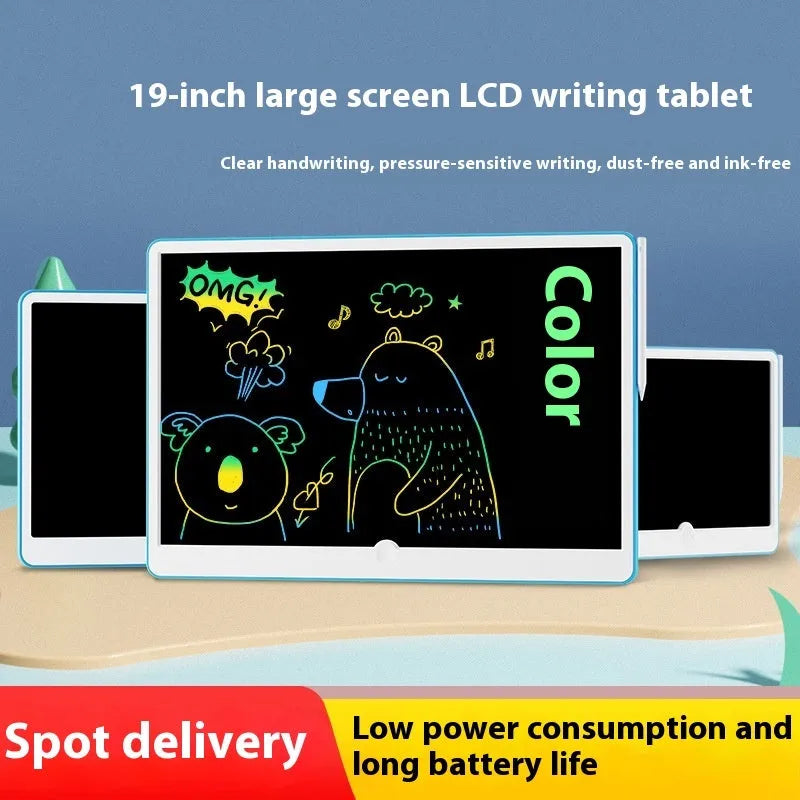 19-inch LCD drawing board for children with pressure-sensitive stylus and rechargeable battery