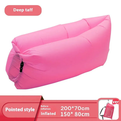 Yellow smiling face pattern inflatable portable seat for outdoor use