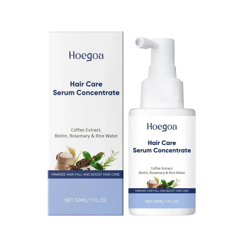 30ml spray bottle of hair care serum concentrate with ginger and rosemary extract