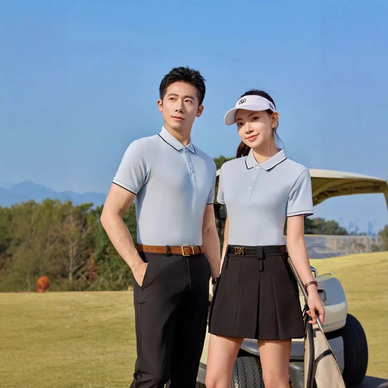 Pure cotton soft polo shirt for business casual wear with lapels and short sleeves, available in sizes S to 4XL in colours including white, navy blue, red, black, Army Green, dark gray, dark green, light blue, milk apricot, and heather gray