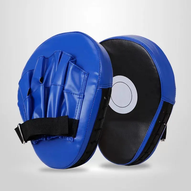 Boxing target punch mitts in curved and flat designs for martial arts training