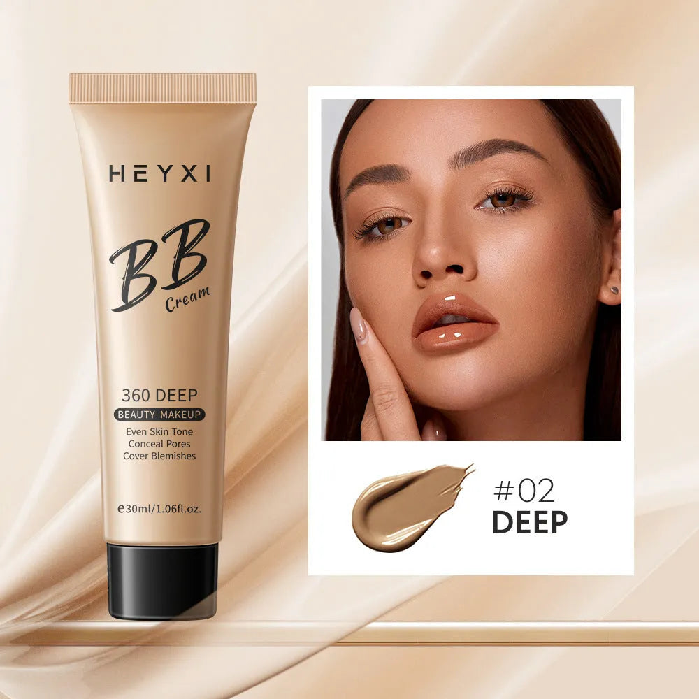 Waterproof BB cream in four colour shades 01 02 03 04 for all skin types