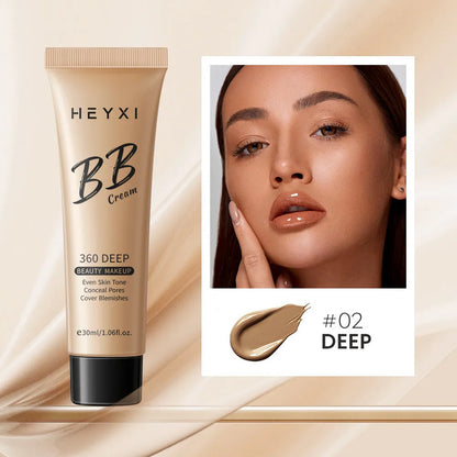 Waterproof BB cream in four colour shades 01 02 03 04 for all skin types