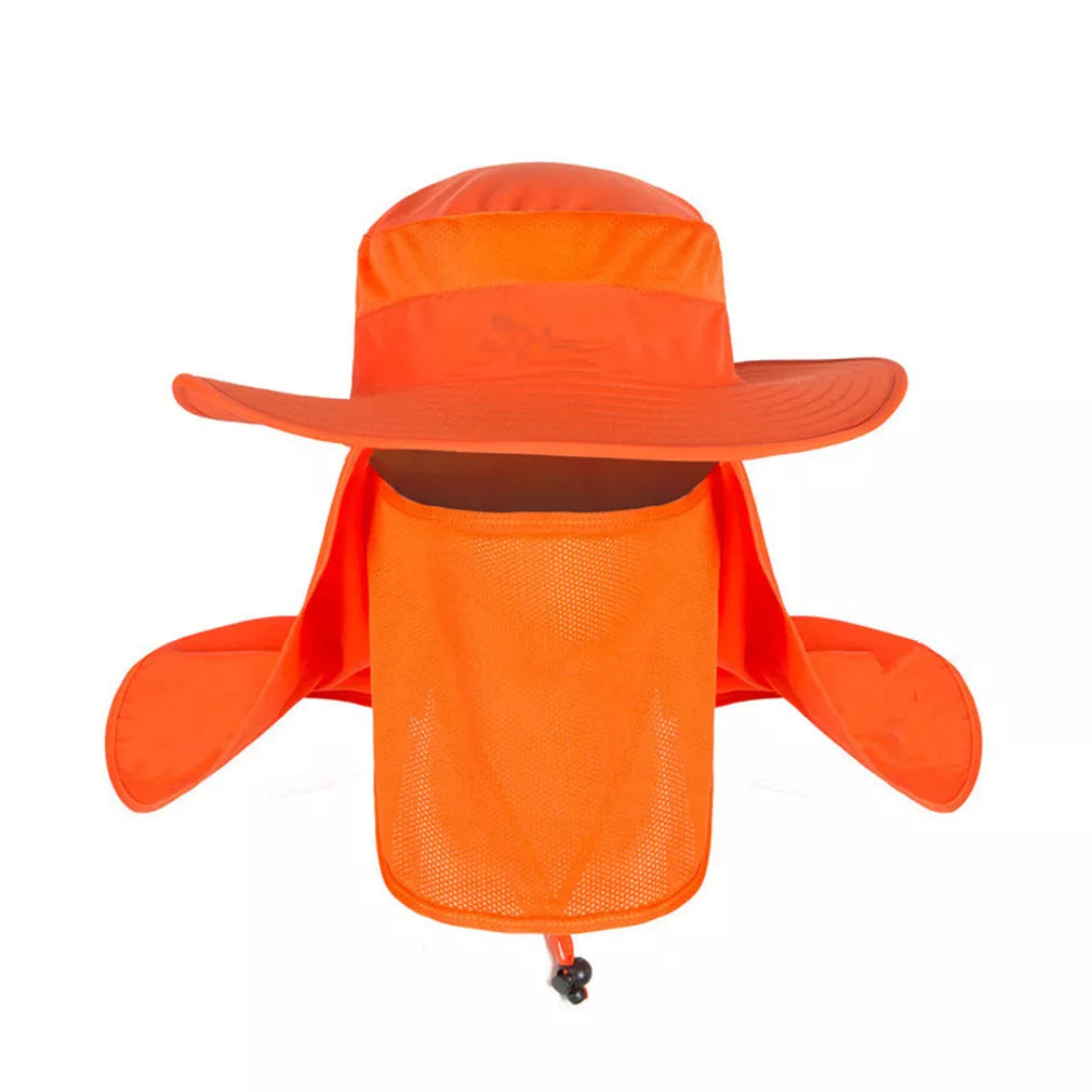 Fisherman's hat with wide brim for sun, water, and UV protection in various colours
