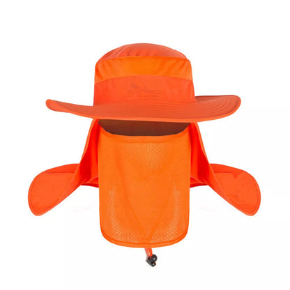 Fisherman's hat with wide brim for sun, water, and UV protection in various colours