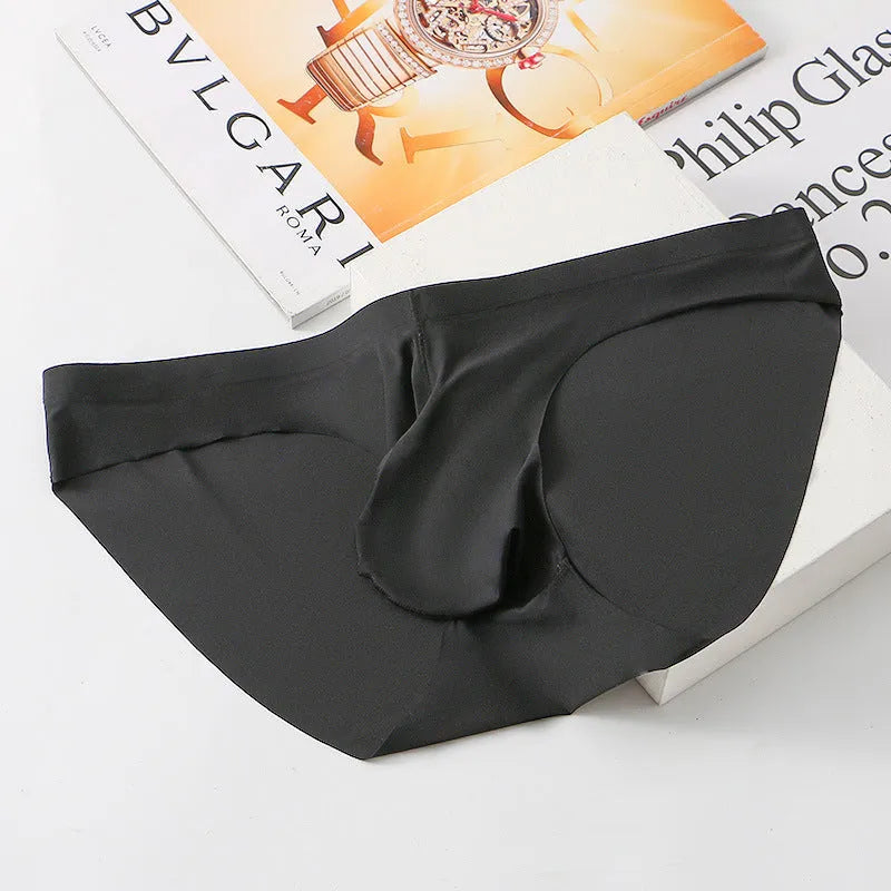 Men's ice silk seamless briefs with bullet separation in multiple colour options