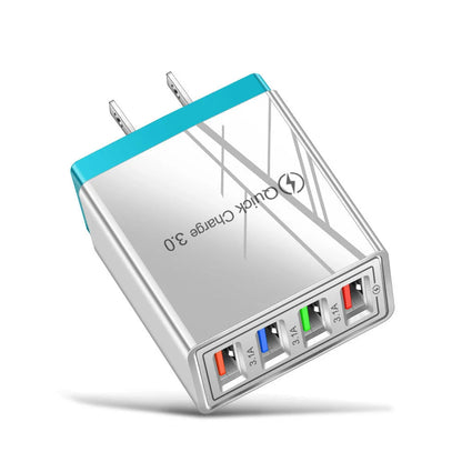 Powerful 4-Port USB Wall Charger with Quick Charge 3.0 for Phones and Tablets