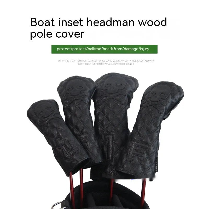 Golf waterproof protective cover for wooden poles in black and white options
