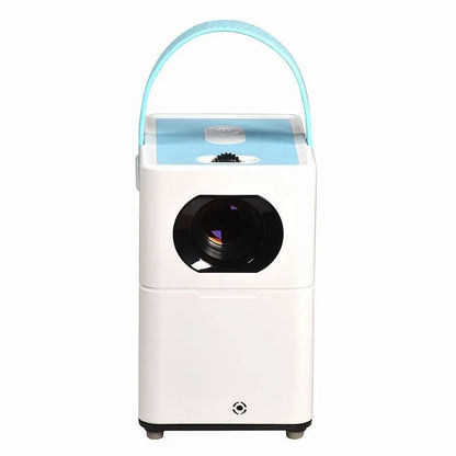 Smart HD projector with Android system and remote control on table