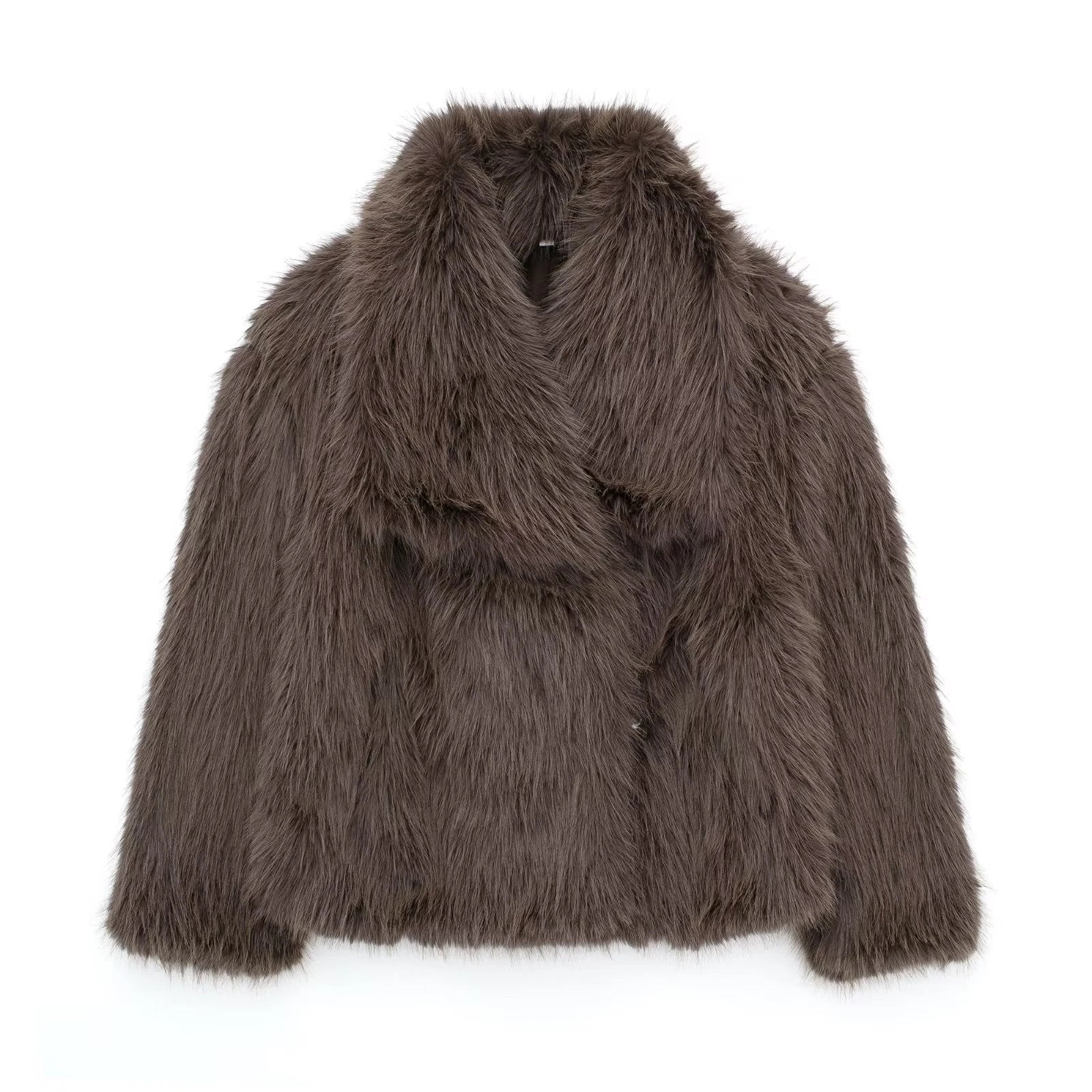Cozy and stylish plush winter coat for women in various colors and sizes
