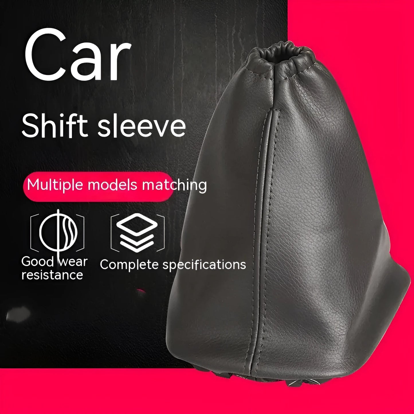 Black leather shift lever dust cover for Toyota Corolla manual transmission