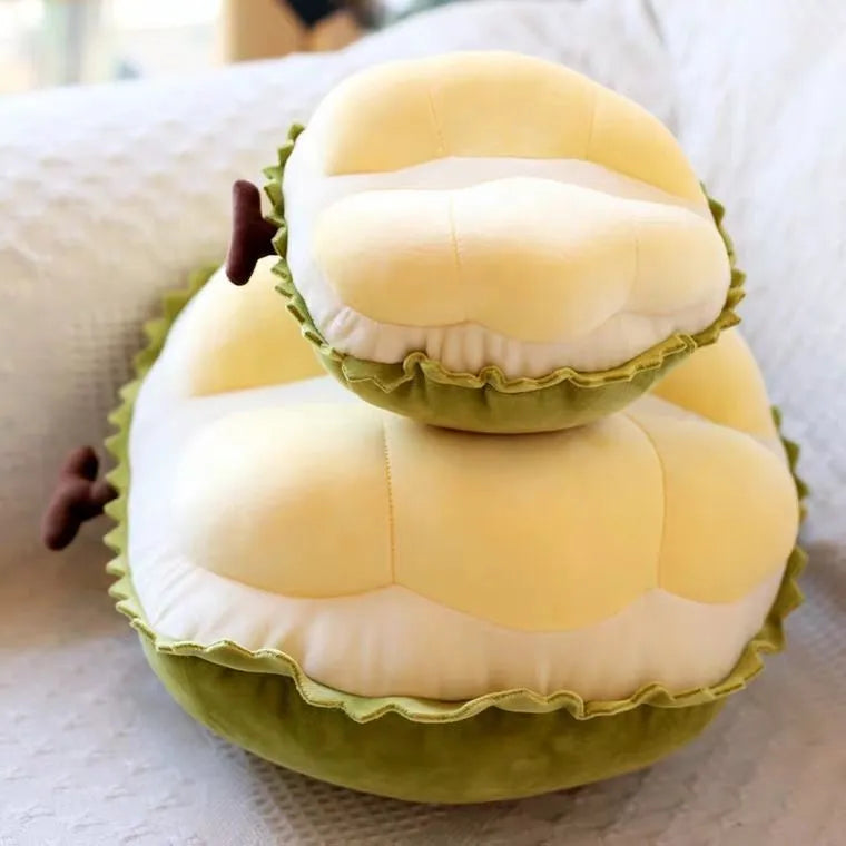 Plush toy doll in durian and orange designs, 27cm and 16cm sizes, for infants 0-3 years.