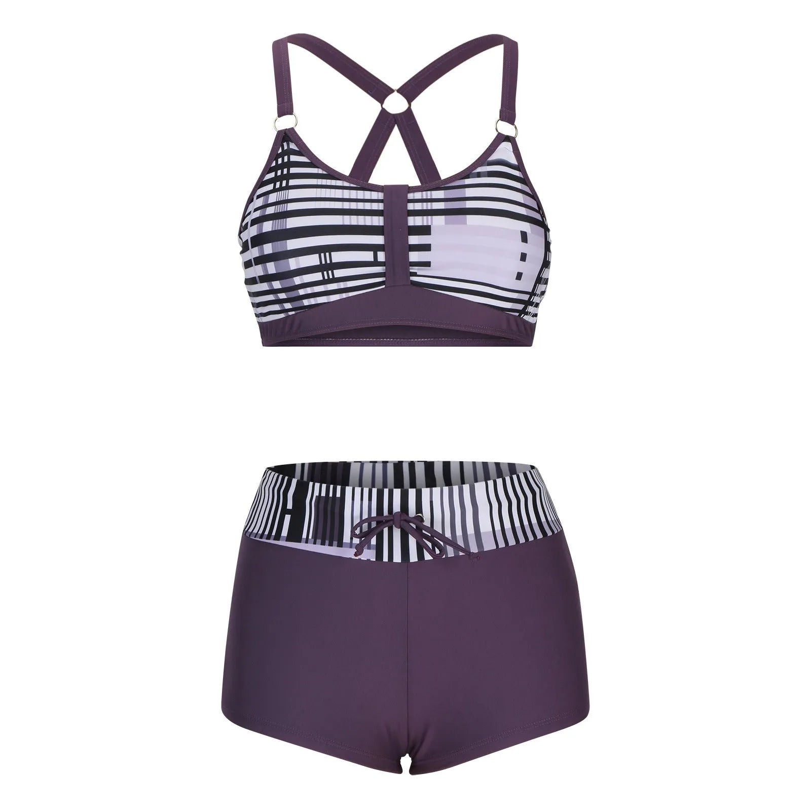 Women's floral print split bikini swimsuit in various colours and sizes