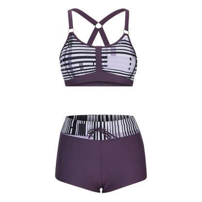 Women's floral print split bikini swimsuit in various colours and sizes