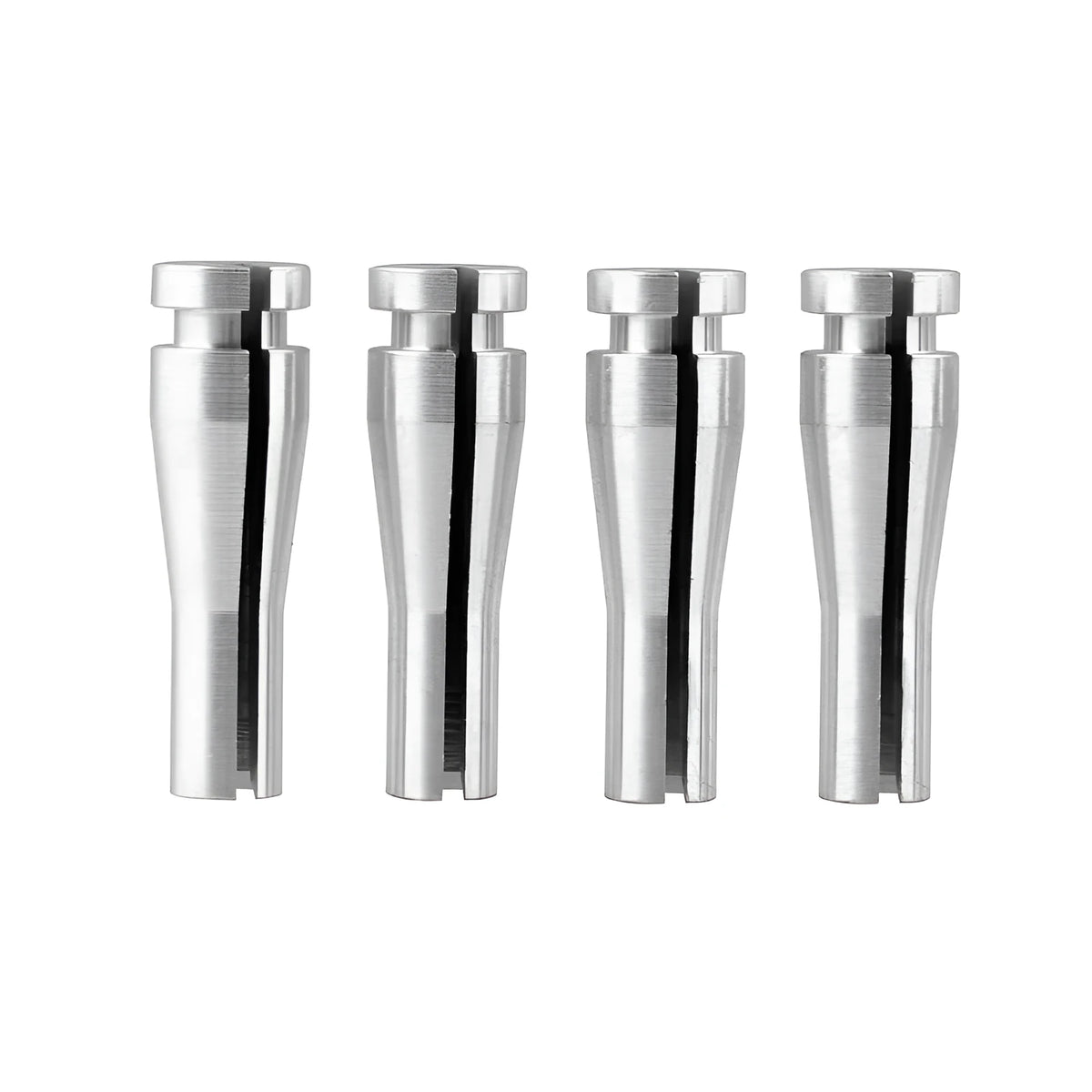 Four silver aluminium auto parts for Ford F150 F250 F350 cab rear latch repair kit.