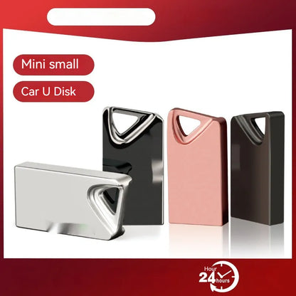 Mini white metal USB flash drive with laser pen, 24x12x0.45mm, for car music and files