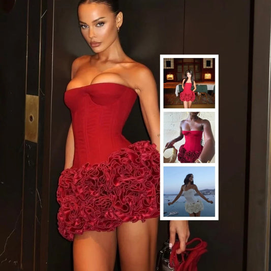 Stylish adjustable strap tube top with short skirt party dress for nightclubs and special occasions