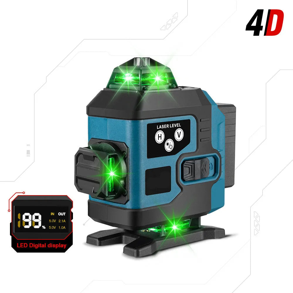 16-line infrared level, floor-mounted portable ABS unit, 30m working distance, dual lithium battery power supply