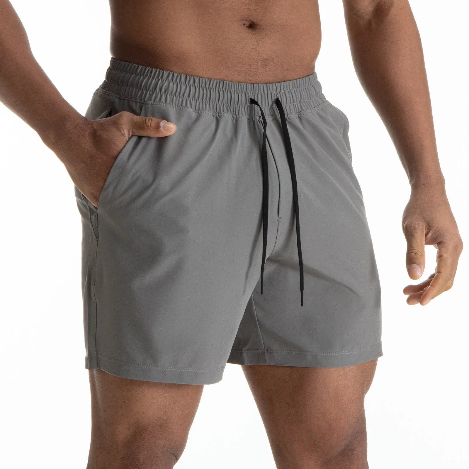 Men's polyester mesh stitching casual sports shorts in multiple colours for running and basketball