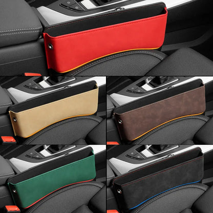 Waterproof leather car seat storage box organiser in a choice of five colours