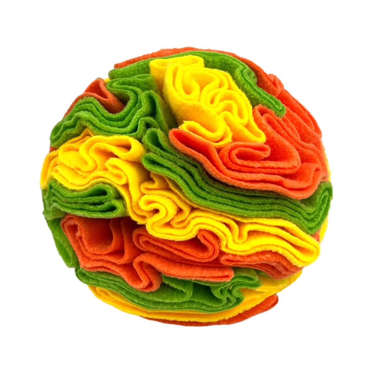 Polar fleece pet sniffing toy ball in 8cm to 20cm sizes for molar chewing and training