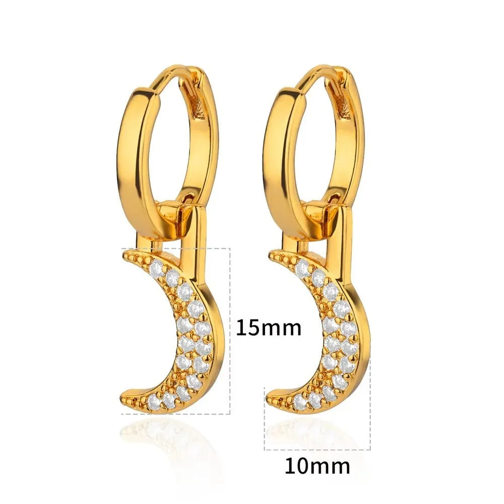 Women's copper geometric butterfly earrings with diamond treatment in heart, bow, and star shapes, multiple colour options