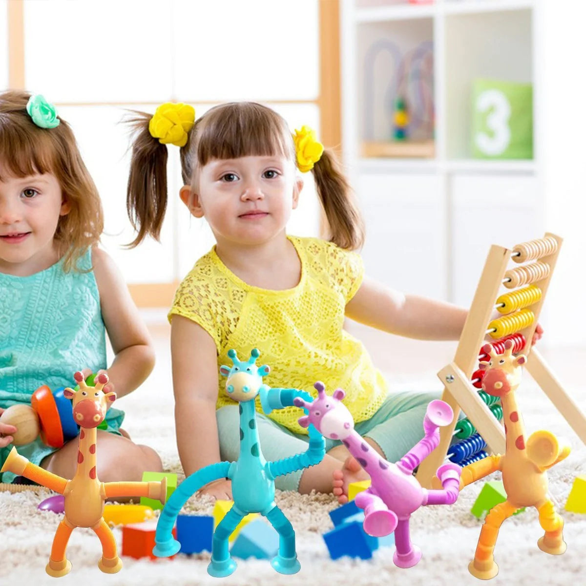 Giraffe Tubes Sensory Toys stretchable fidget toy in various colours
