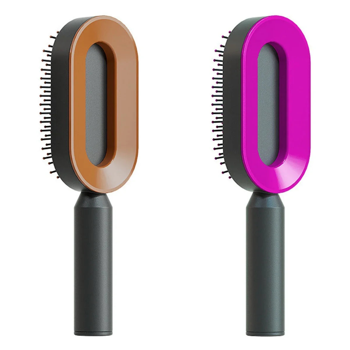 Premium self-cleaning hair brush with airbag massage technology for smooth, healthy hair